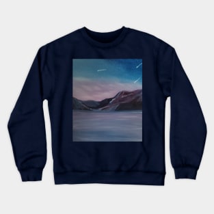 wish upon a star oil painting by Tabitha Kremesec Crewneck Sweatshirt